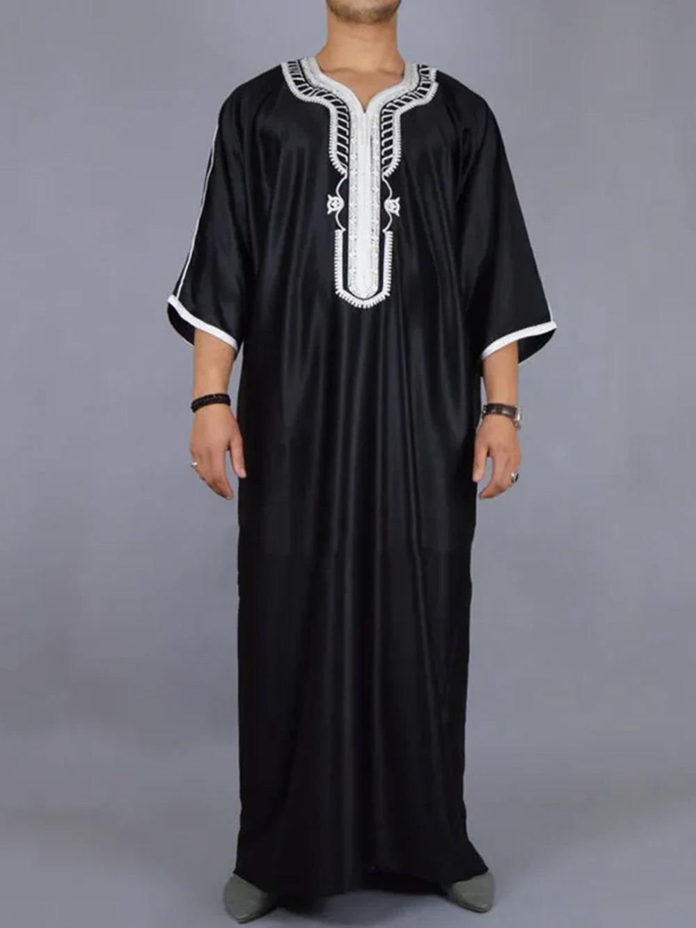 Kaftan Männer Schwarz