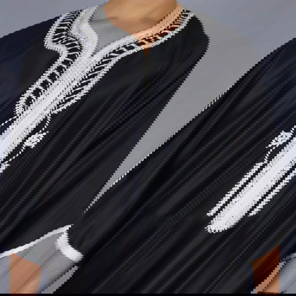 Kaftan Männer Schwarz