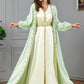 Grünes marokkanisches Kaftan Kleid