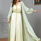 Grünes marokkanisches Kaftan Kleid