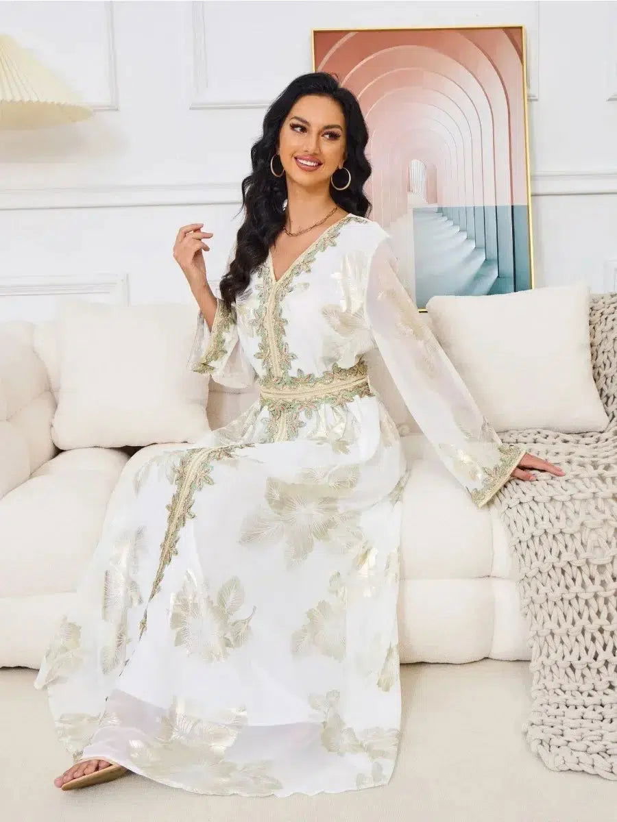 Kaftan Kleid Weiß