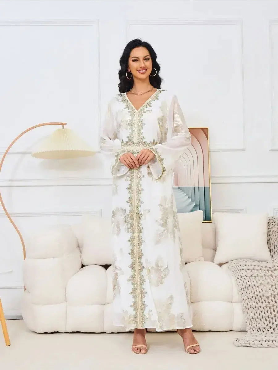 Kaftan Kleid Weiß
