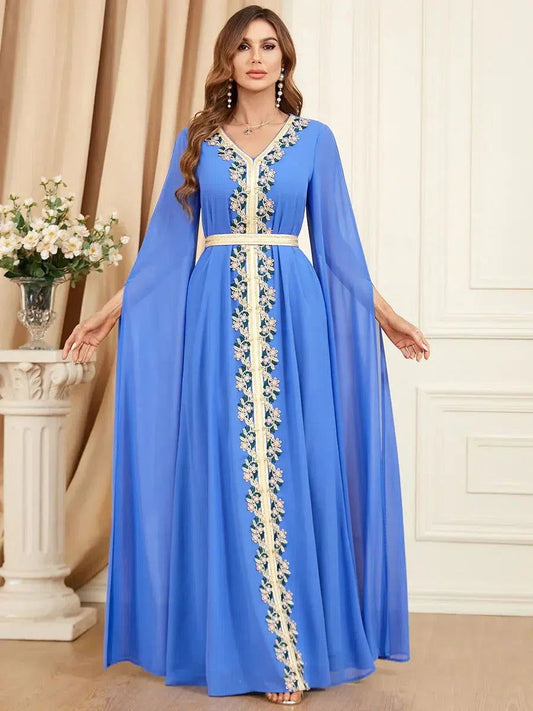 Kaftan-Kleid Blau