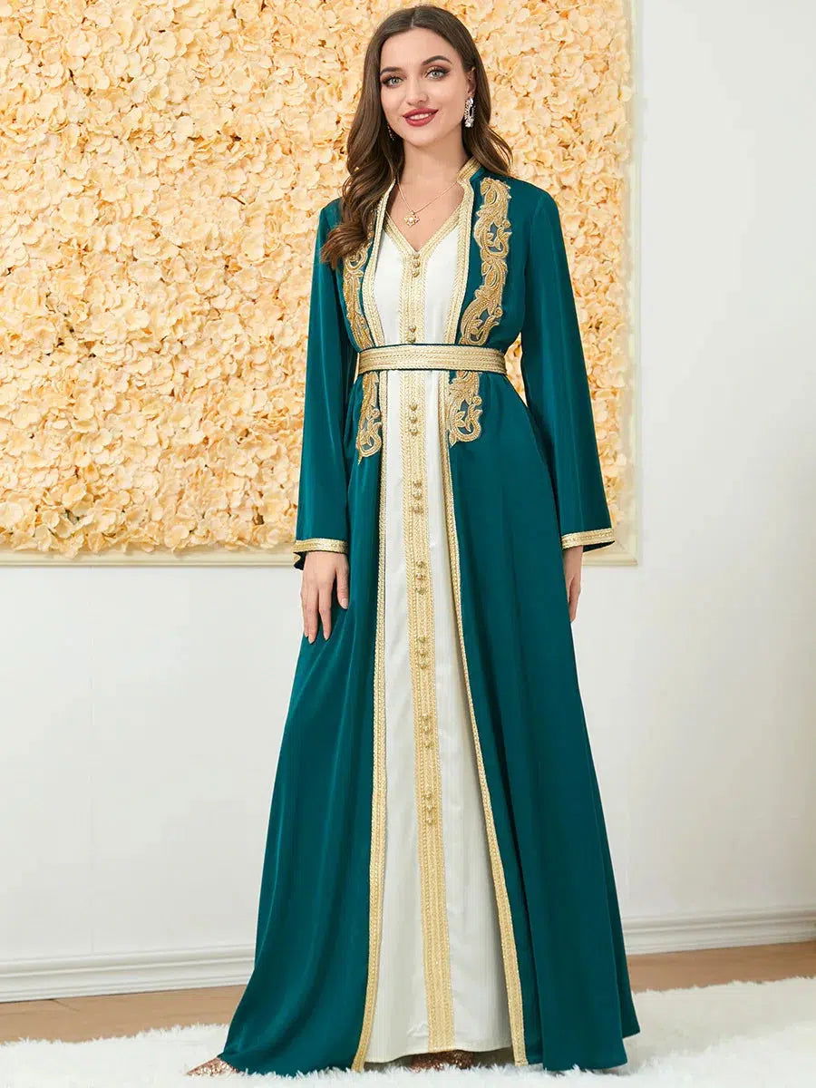 Kaftan-Kleid Grün Verlobung