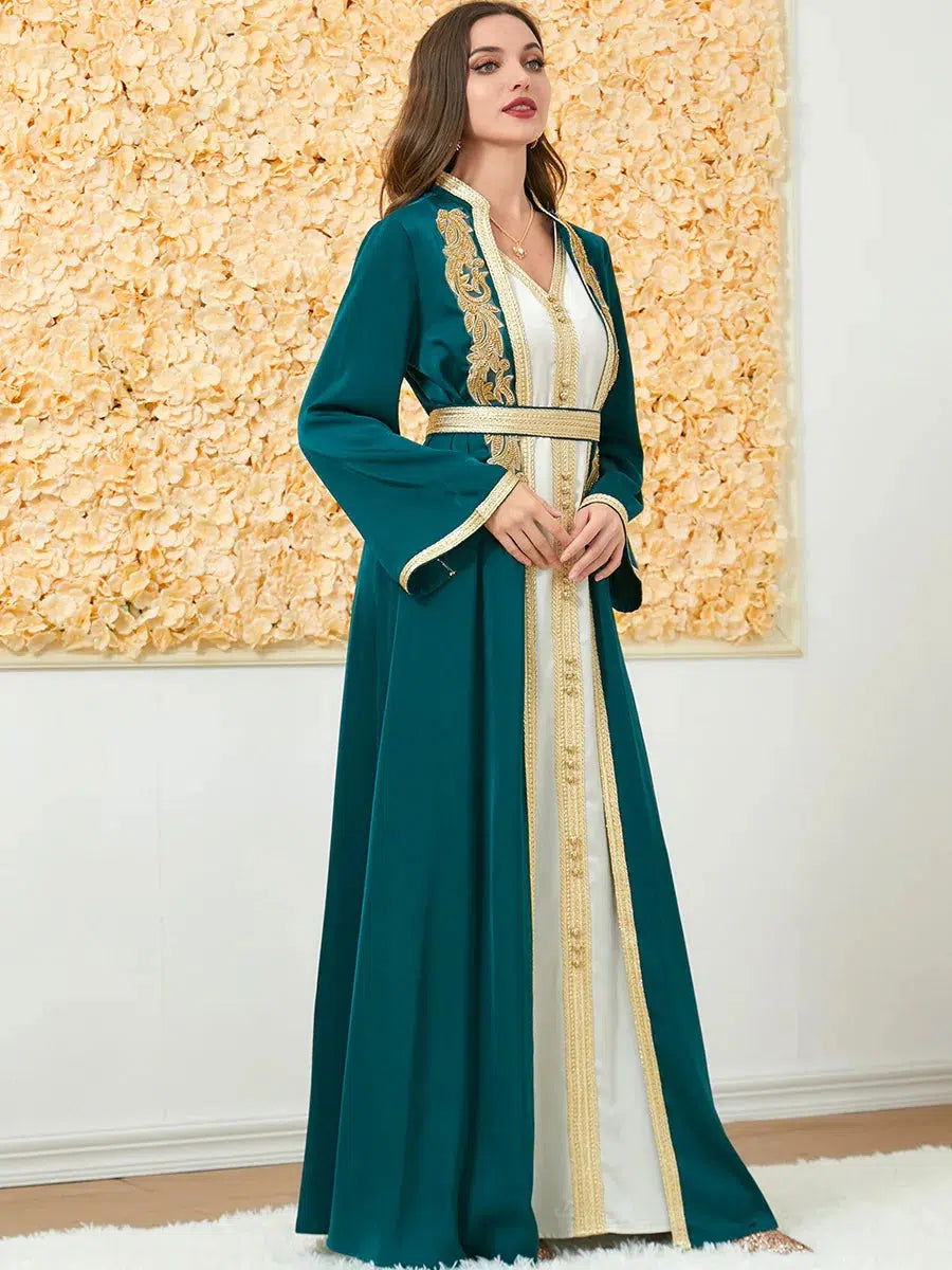 Kaftan-Kleid Grün Verlobung