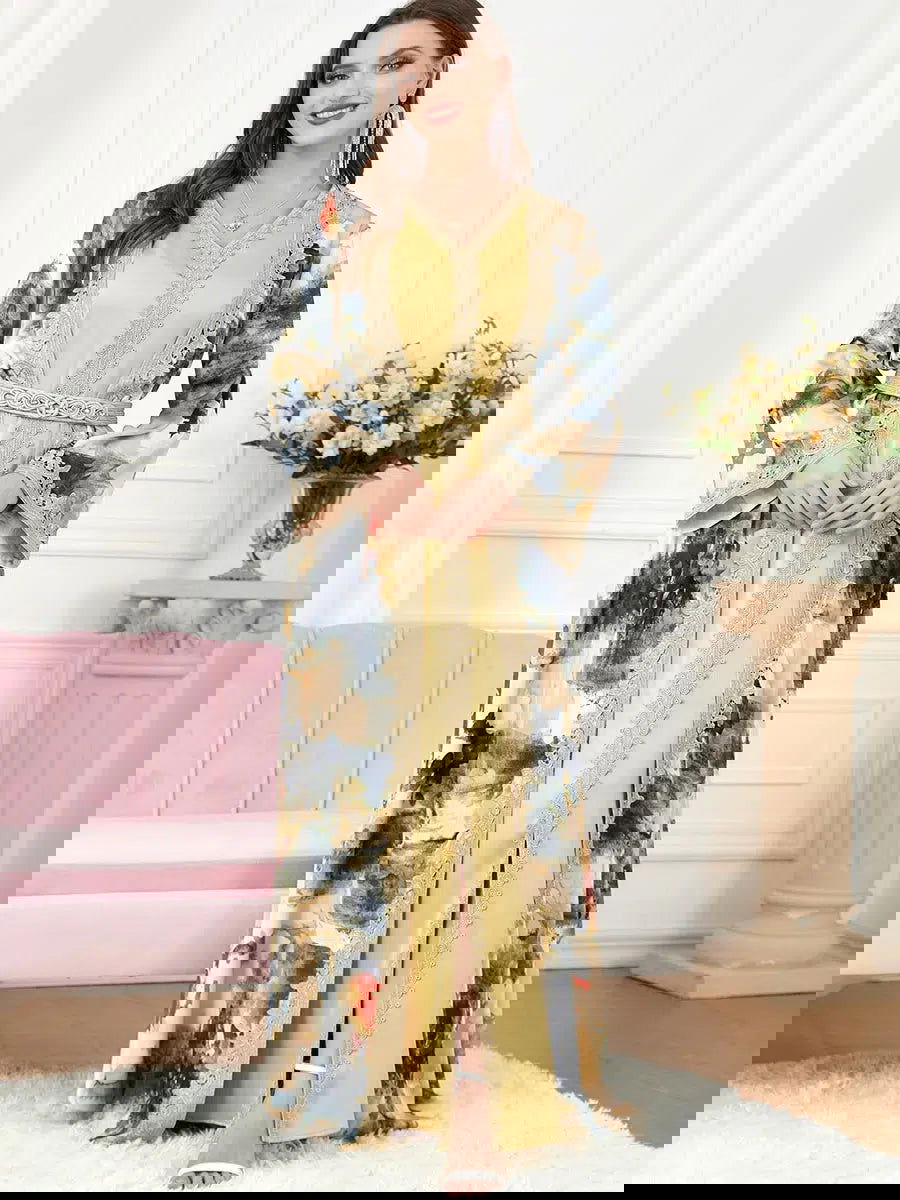 Kaftan Kleid Langarm