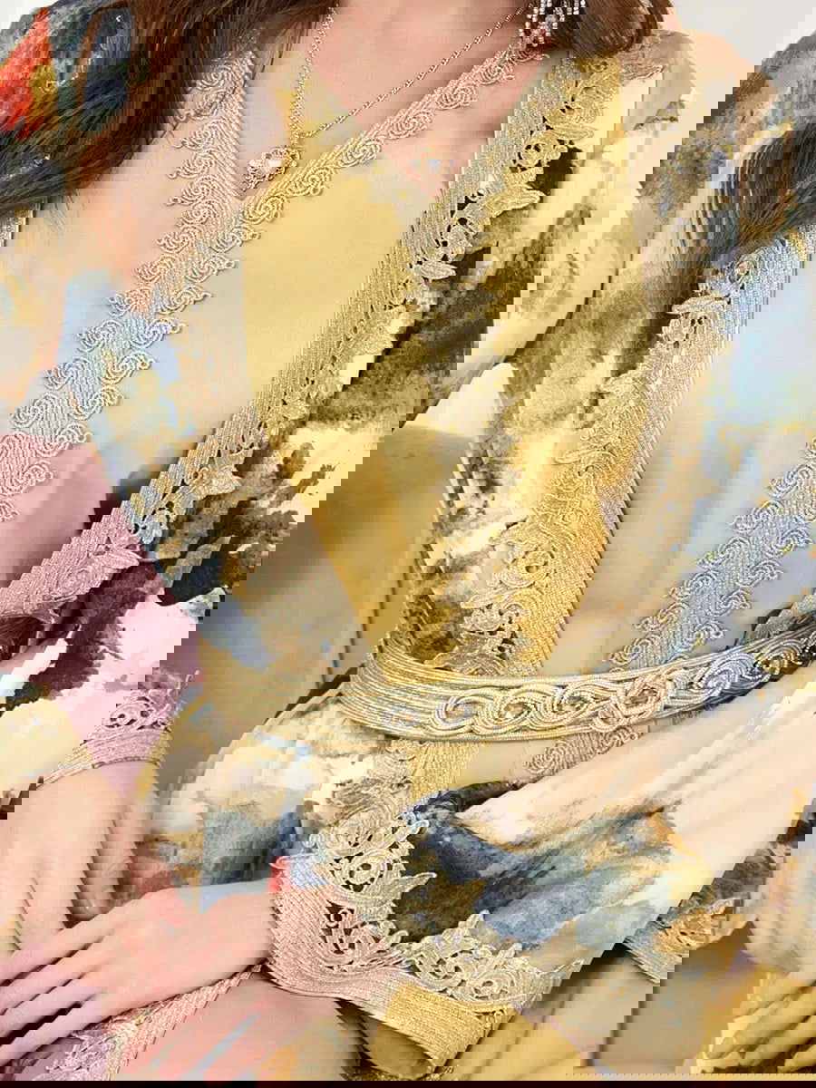 Kaftan Kleid Langarm