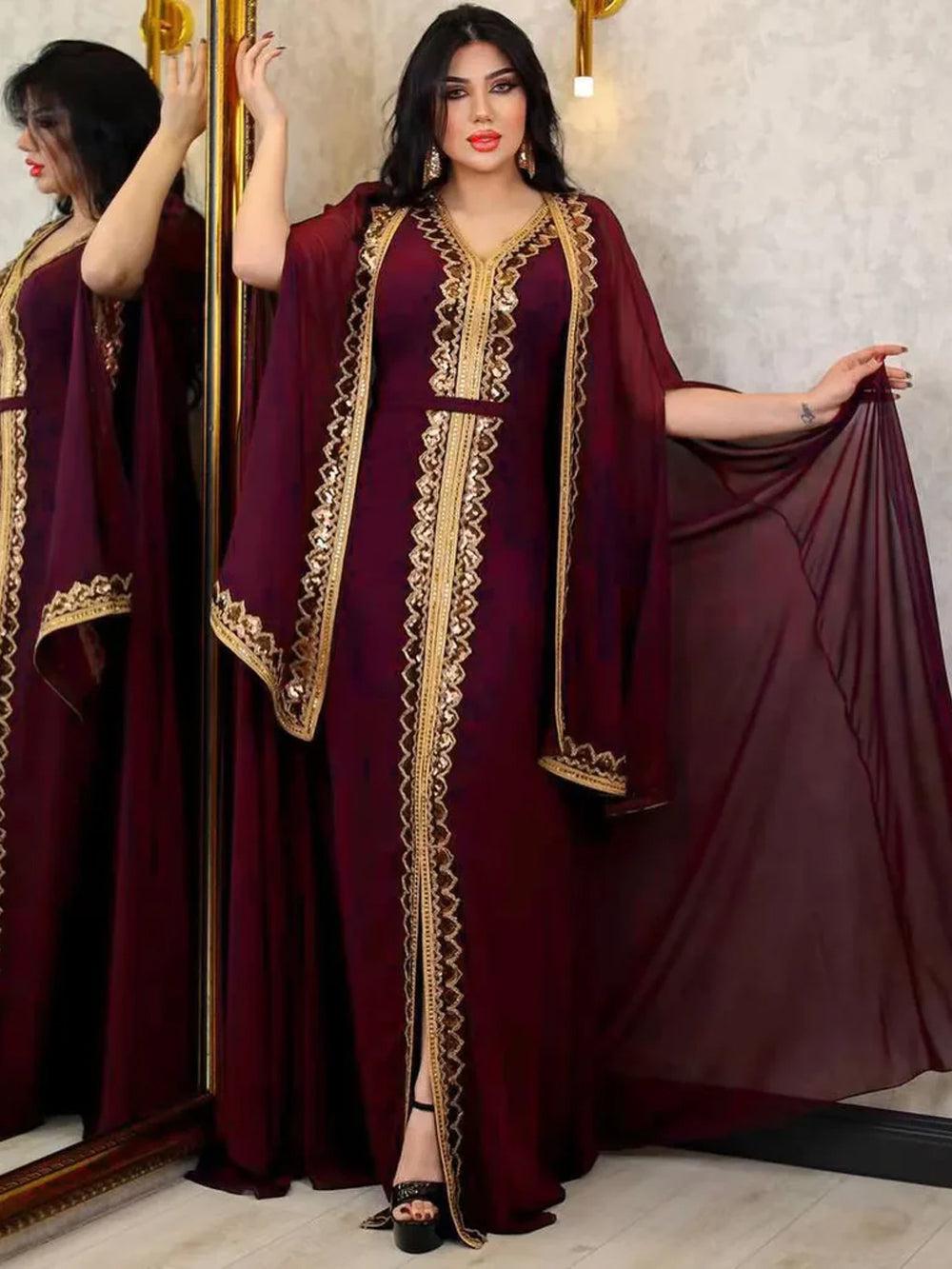 Kaftan Kleid Rot