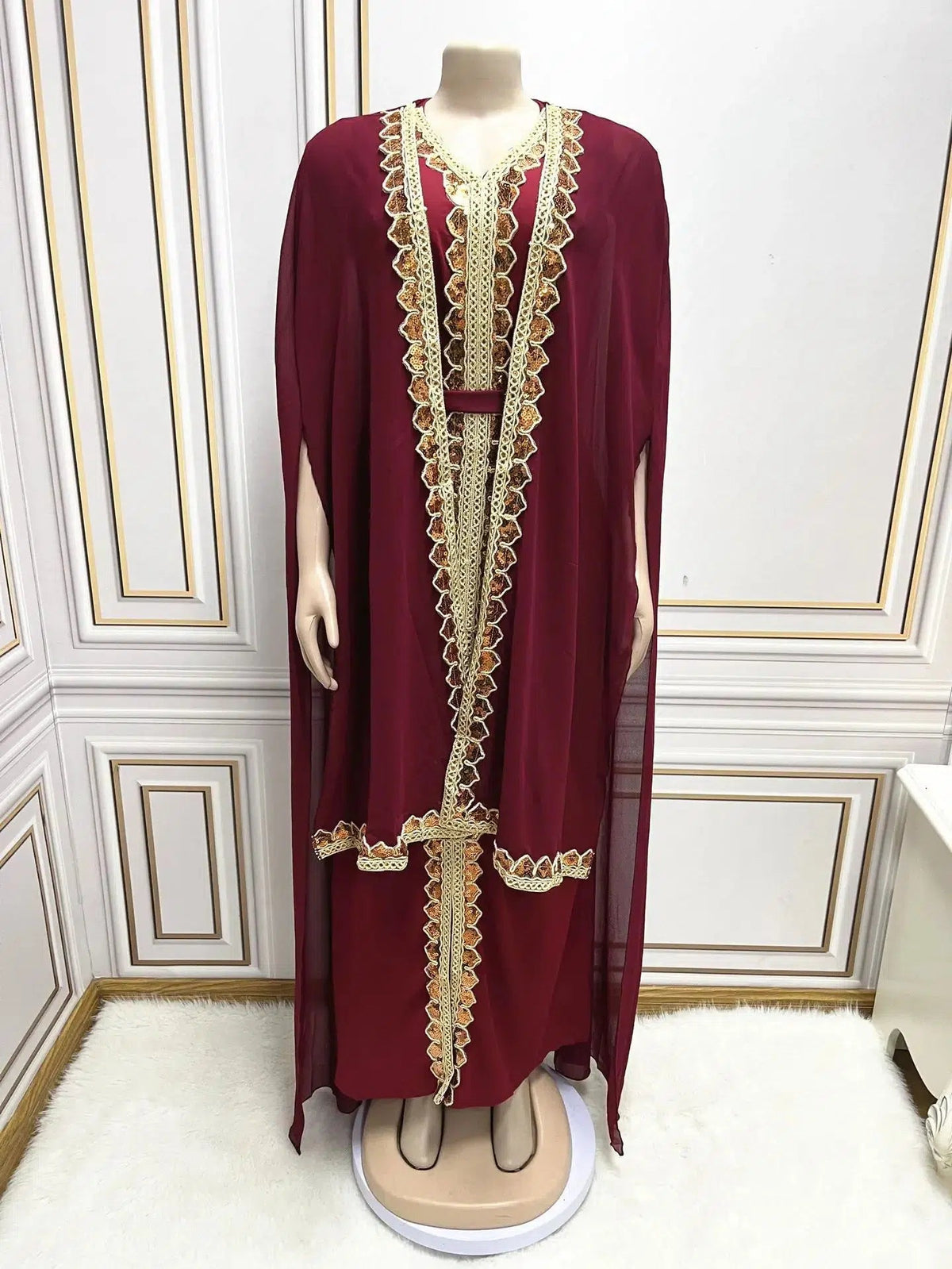 Kaftan Kleid Rot