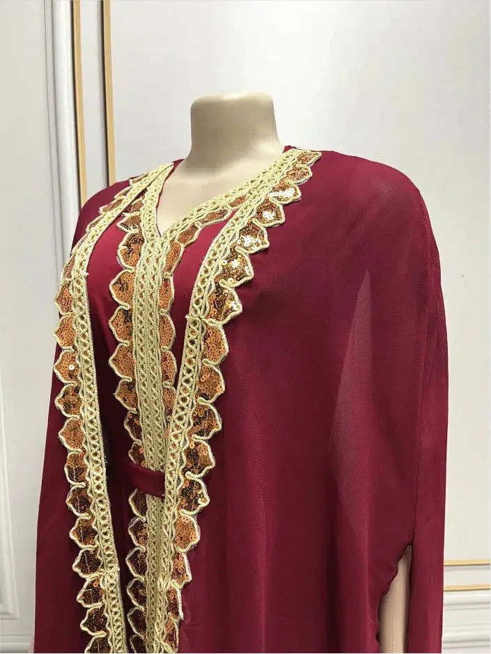 Kaftan Kleid Rot