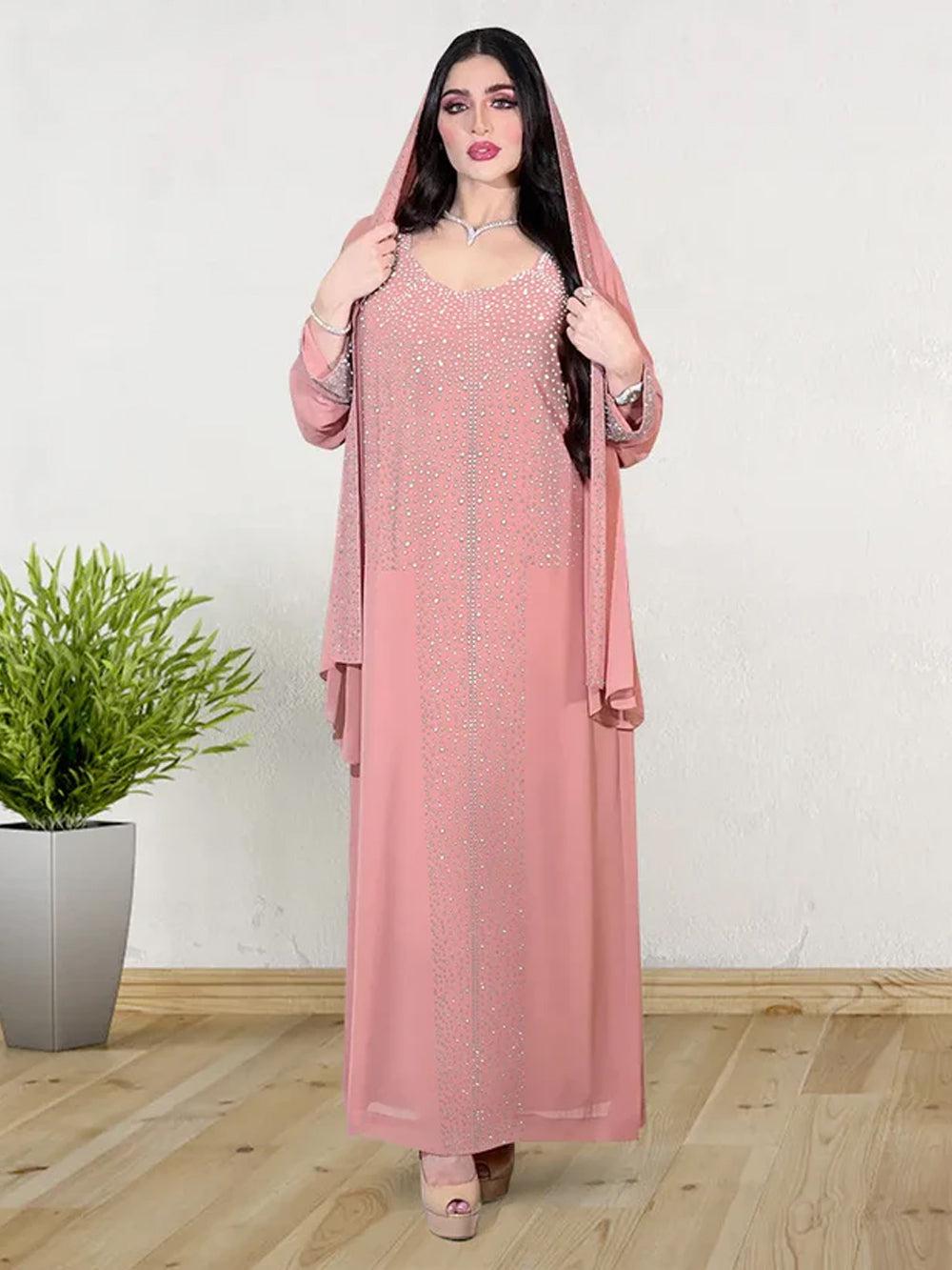 Pink Kaftan Abaya