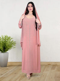 Thumbnail for Pink Kaftan Abaya