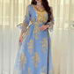 Kleid Kaftan Braut Blau