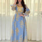 Kleid Kaftan Braut Blau