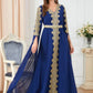 Marokkanischer Kaftan Blau und Gold