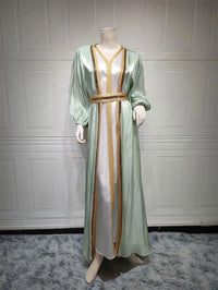 Thumbnail for Seiden Kaftan Abendkleid