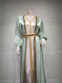 Thumbnail for Seiden Kaftan Abendkleid