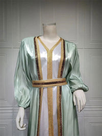 Thumbnail for Seiden Kaftan Abendkleid