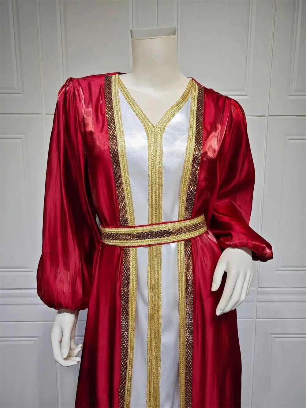 Marokkanischer Kaftan Rot Billig