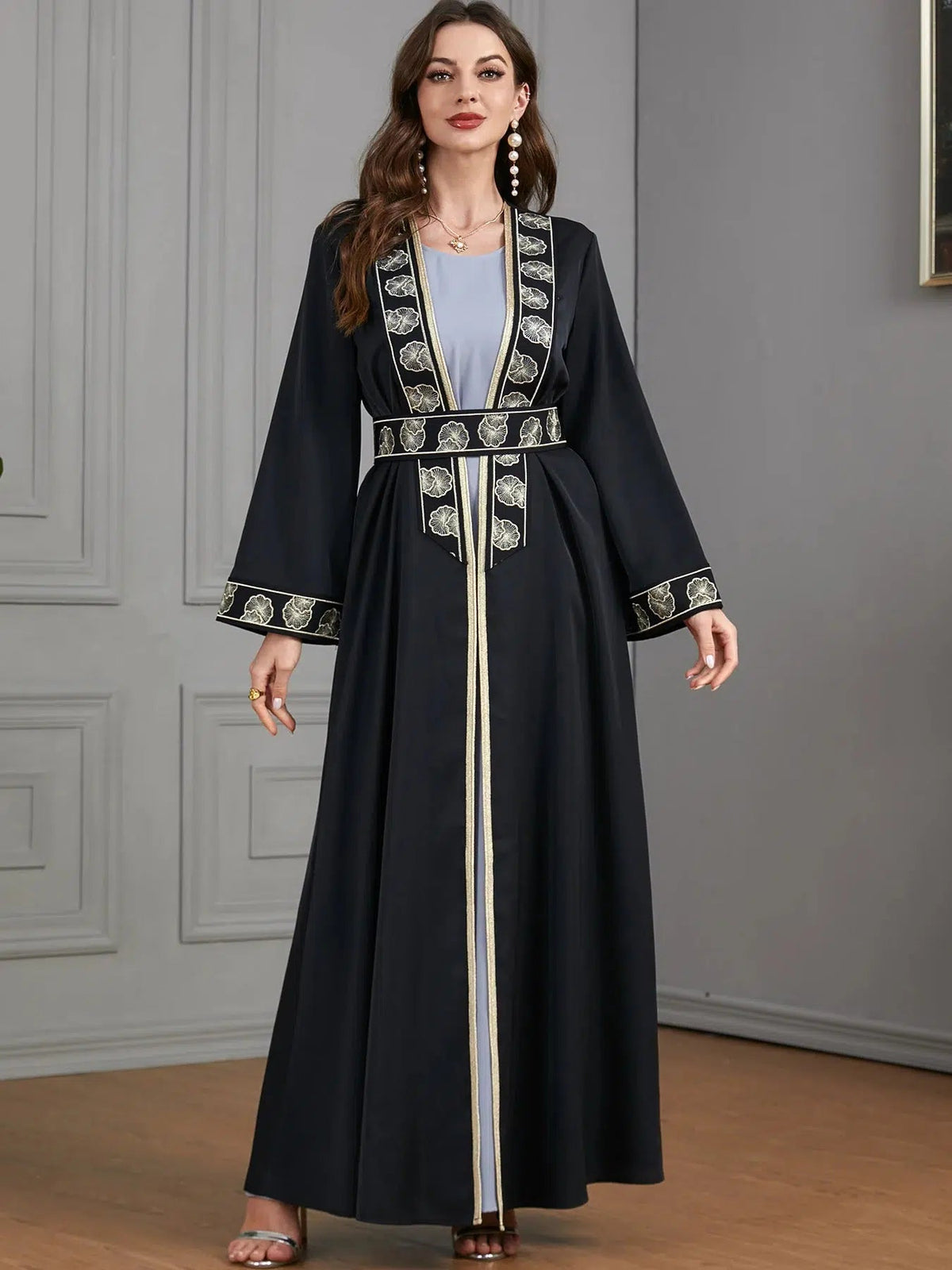 Kaftan Schwarz Damen