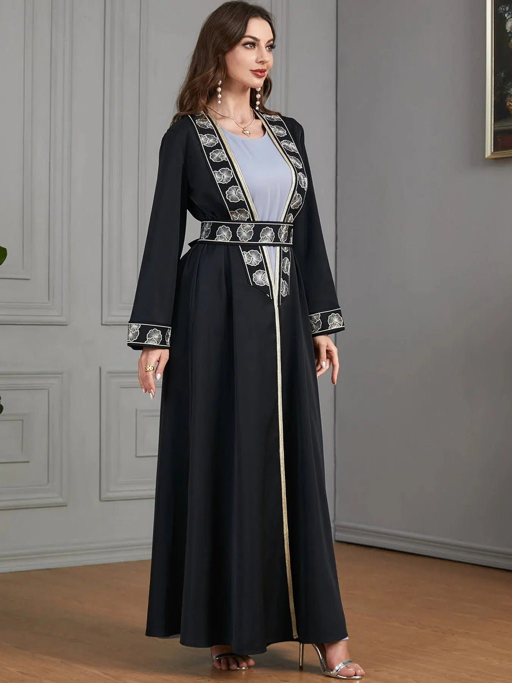 Kaftan Schwarz Damen