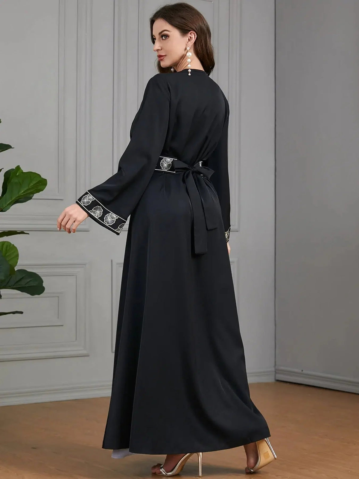 Kaftan Schwarz Damen