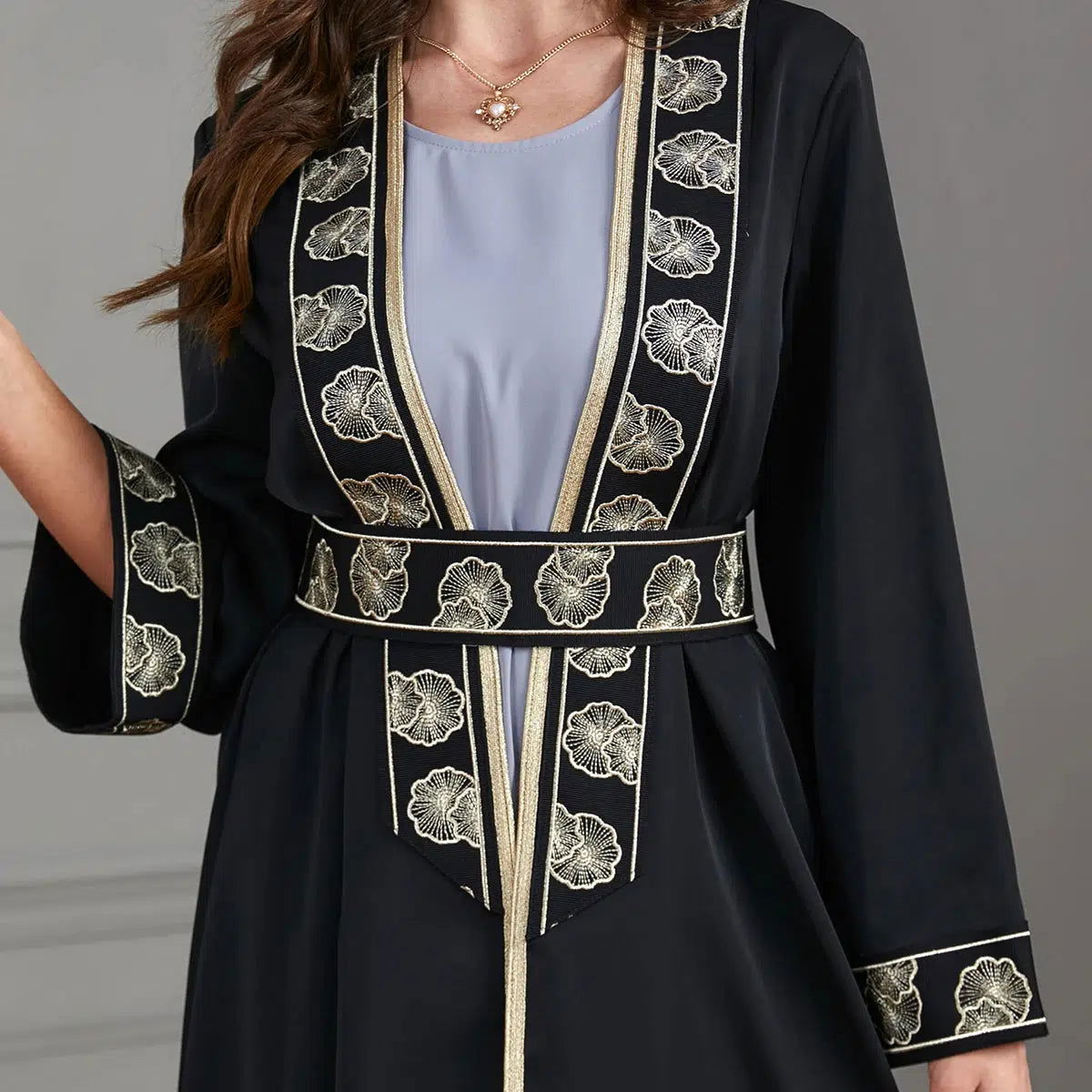 Kaftan Schwarz Damen