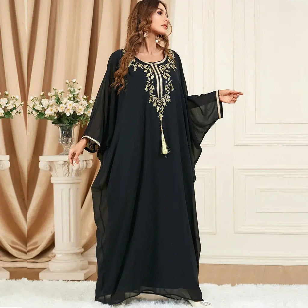 Kaftan Schwarz Lang