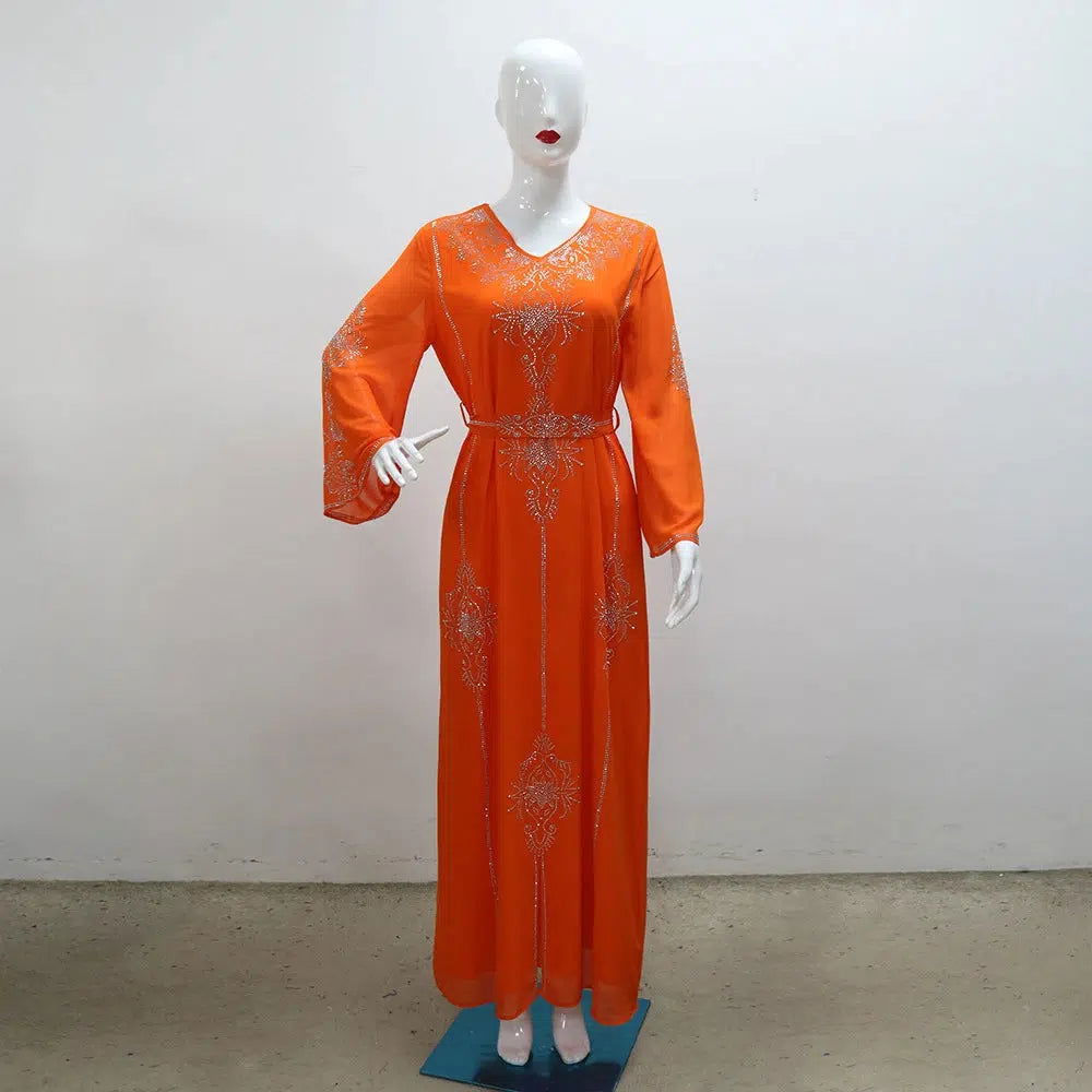 Orange Kaftan Dress