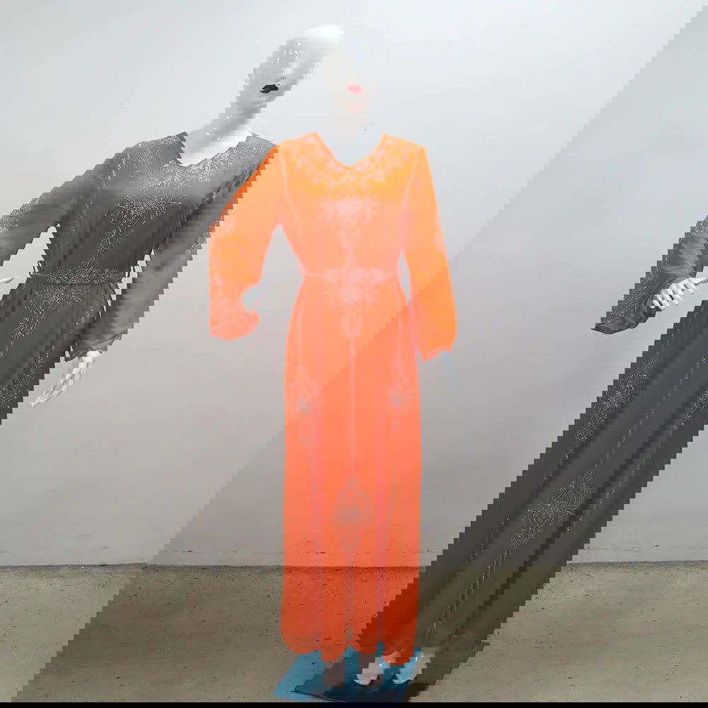 Orange Kaftan Dress