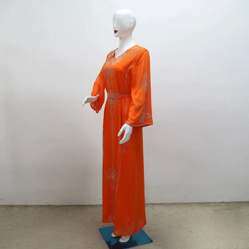 Orange Kaftan Dress