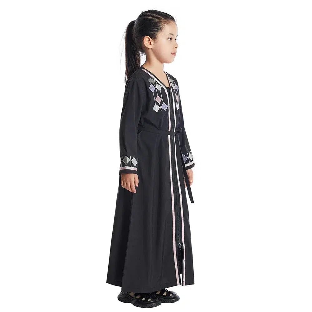 Schwarzer Kaftan für Mädchen