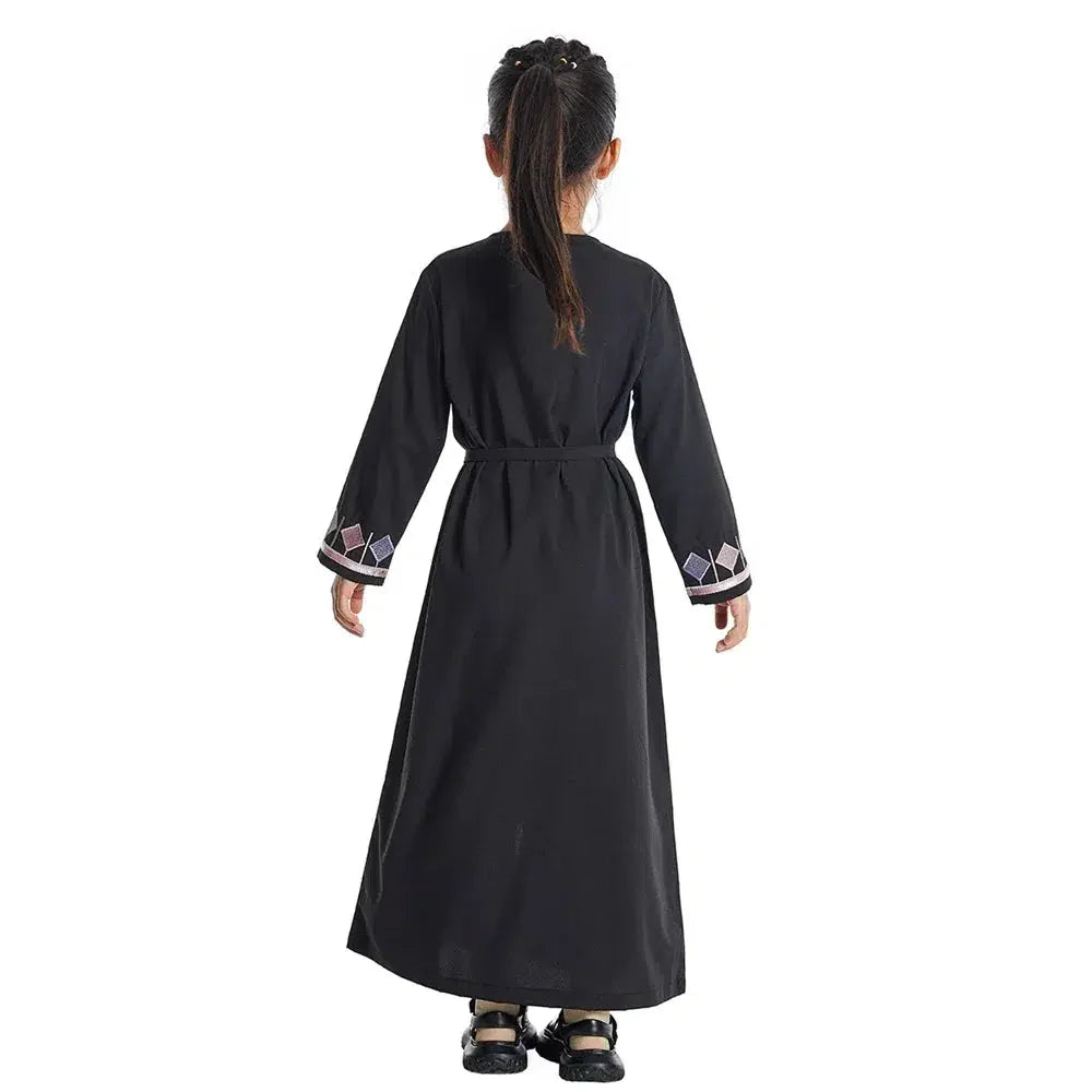 Schwarzer Kaftan für Mädchen