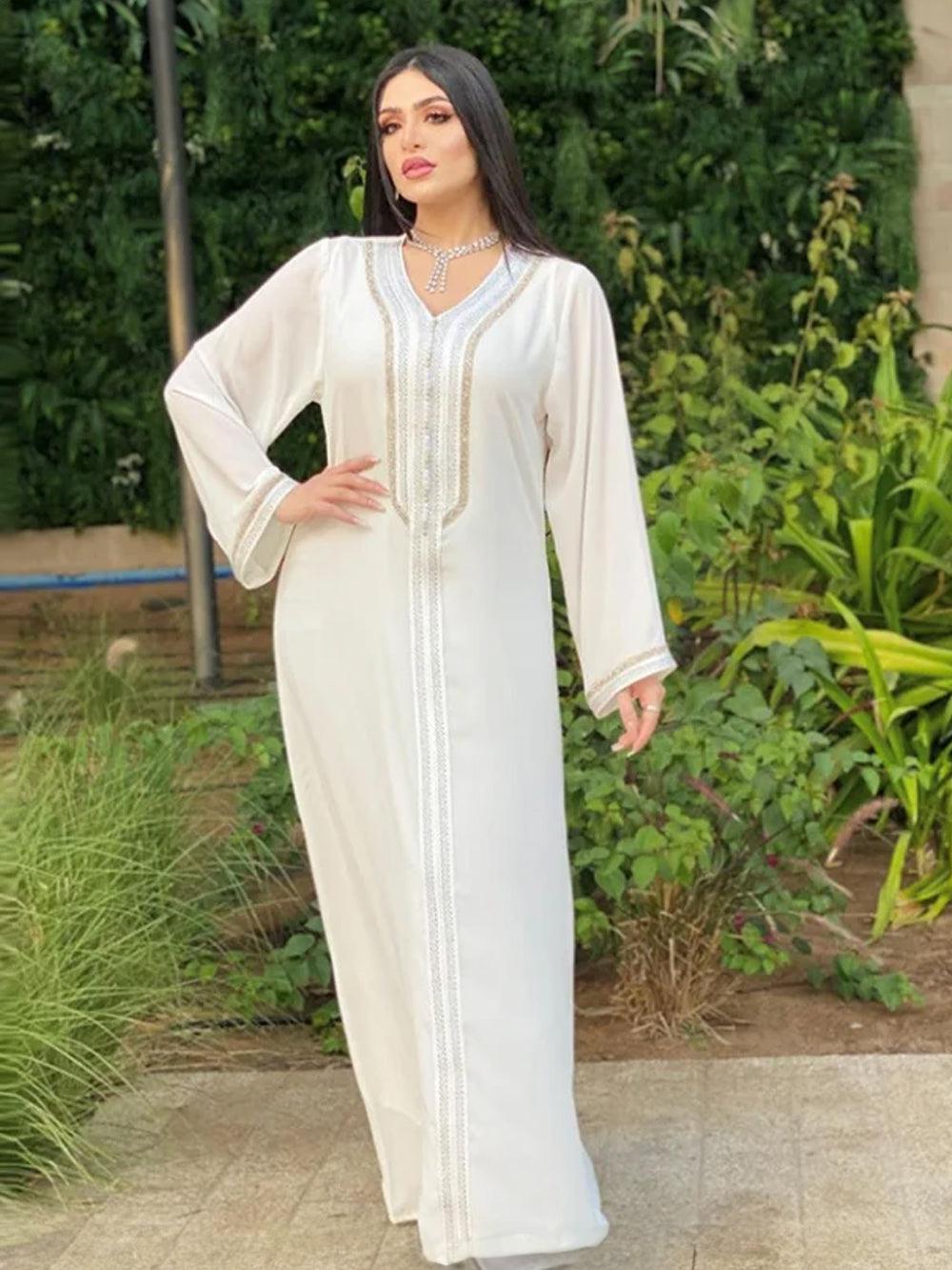 Kaftan Damen Weiß