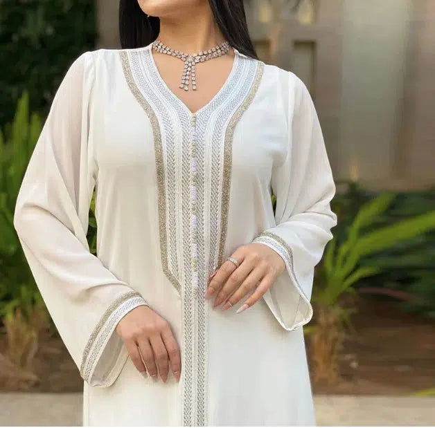 Kaftan Damen Weiß