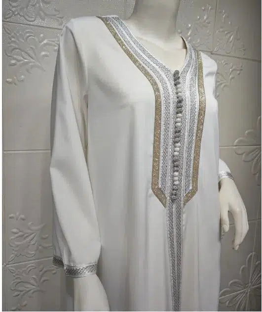 Kaftan Damen Weiß